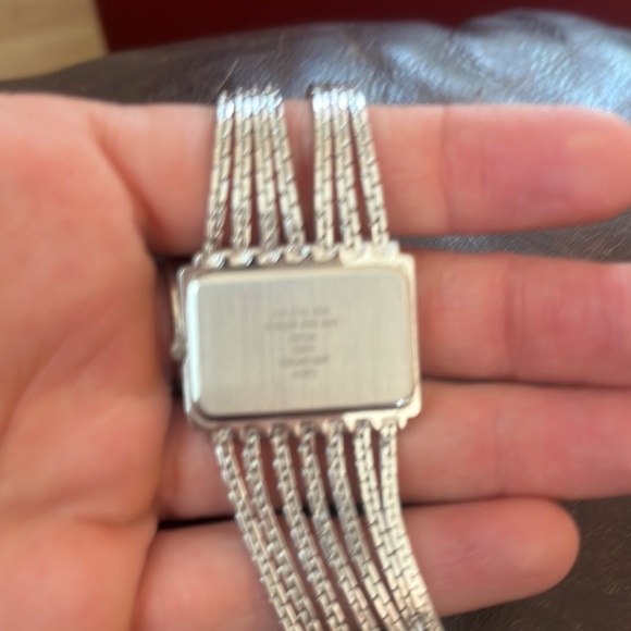 Anne Klein watch , silver, chain, white pearl face - Picture 4 of 4